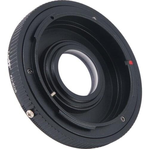 Haoge Lens Adapter with Focusing Correction Glass for Canon FD Lens to Canon EOS EF EFS Camera