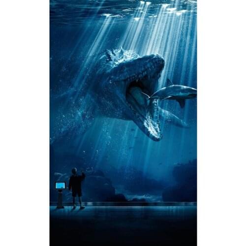 NEW 5D DIY Diamond Painting Full Drills Horror Fear of Deep Sea Shark Hunting Mosaic Needlework Cross Stitch Home Decor E1577