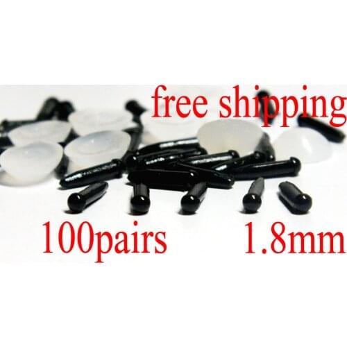 Free shipping!!! 100pairs 1.8mm Black Plastic Eyes Toy Teddy Eyes Puppets Dolls Crafts/Safety Toy Eyes