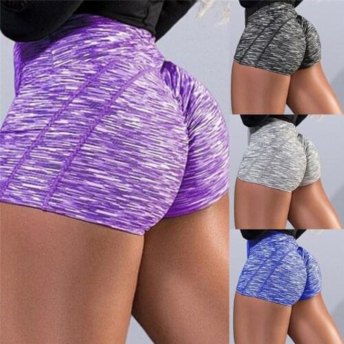Running Seamless Yoga Shorts Women Push Up High Waist Fitness Short Female Slim Workout 2021