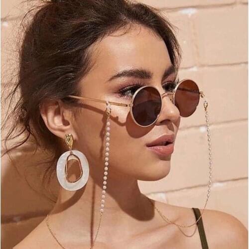 Sunglasses Masking Chains For Women Acrylic Pearl Crystal Eyeglasses Chains Lanyard Glass 2021 Fashion Jewelry Wholesale