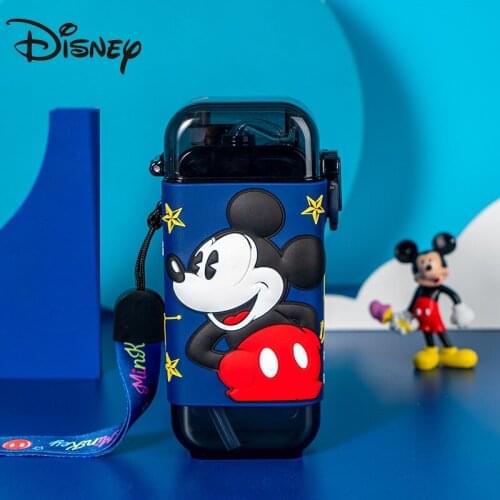 Disney water cup with straw for children drop leakage proof cup boys and girls kindergarten baby super cute water bottle