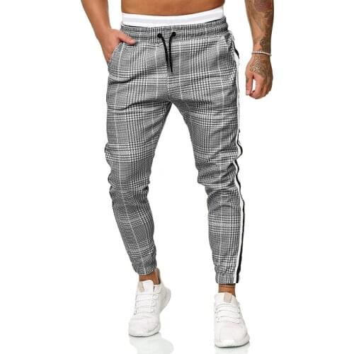Glufigh Men's Checked Trousers