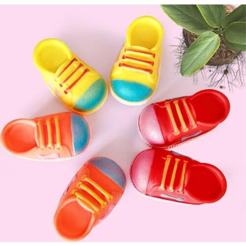 Pet Dog Squeak Play Toys PVC Slipper Pet Chew Play Toy for Pet Cat Puppy Teeth Cleaning Funny Squeaker Toy Puppy Teething Toy