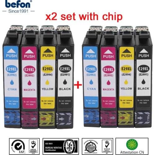 Befon x2 set 29 XL Cartridge Compatible for Epson T29 T2991 T 2991 29XL Printer Ink Cartridge for epson XP235 335 332 432 435
