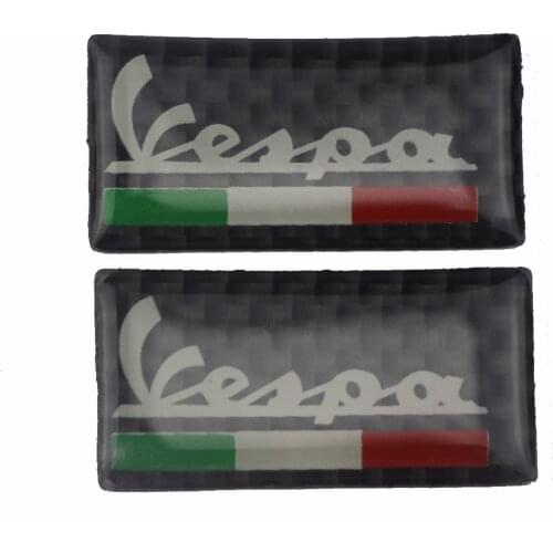 KODASKIN Real Carbon Italy Handlebar Clamp Tank Sticker Emblem Decal for Vespa gts300 LX GTS Sprint Primavera 150