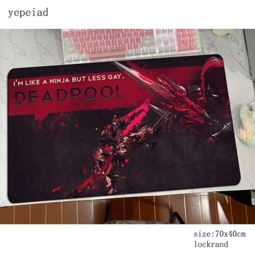 Deadpool mousepad locked edge gaming mouse pad 700x400x4mm computer gamer accessories large mat thick laptop desk protector pads