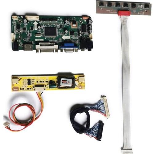 Matrix 30 Pin VGA DVI Fit LTM190BT03/LTN170X3/TM190MCS01 M.NT68676 monitor controller board DIY kit LVDS 2CCFL 1440*900