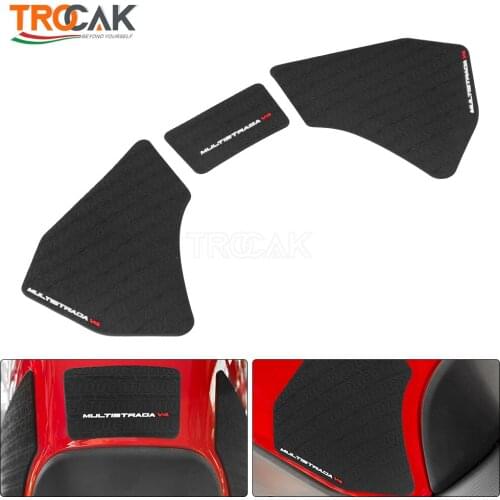 Motorcycle Non-slip Side Fuel Tank Stickers Waterproof Pad Rubber Sticker FOR DUCATI Multistrada V4 S 2021