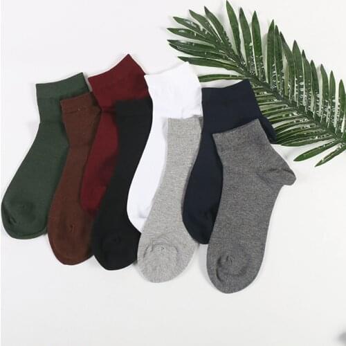 DONG AI casual and comfortable plain combed cotton mens socks hand linking heel reinforcement medium and high-grade