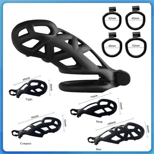 Male 3D Design Chastity Device Cobra Kit Cock Cage Cock Ring BDSM Sex Toys For Men Penis Ring Plastic Sleeve Adult Games