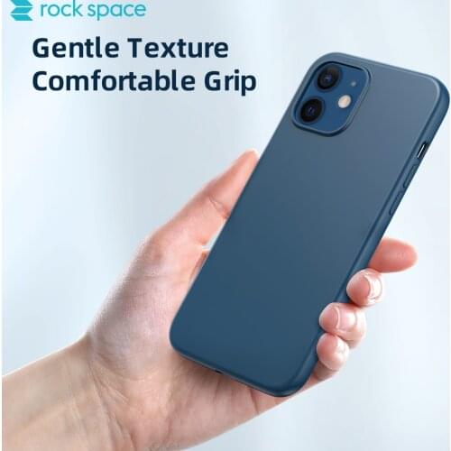 ROCKSPACE Soft Silicone Case for iPhone 12 Pro Max Cover Original Liquid Silicone Cover for iPhone 12 Mini 12 Pro 12 Coque Capa