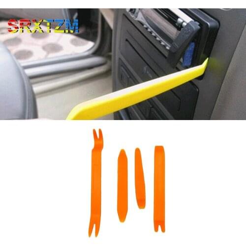 SRXTZM 4pcs Car Stereo Installation Kits Car Radio Removal Tool Car Radio Panel Door Clip Panel Trim Dash Audio Removal