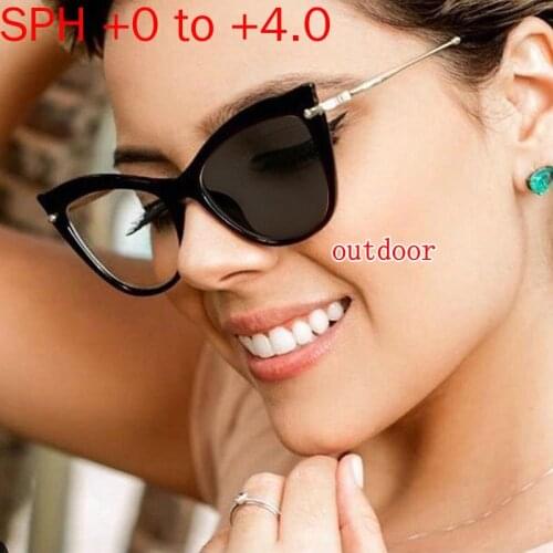 Outdoor Photochromism Hyperopia Presbyopia Computer Cat Glasses Frames Women Men Brand Progressive Multifocal Reading Glasses NX