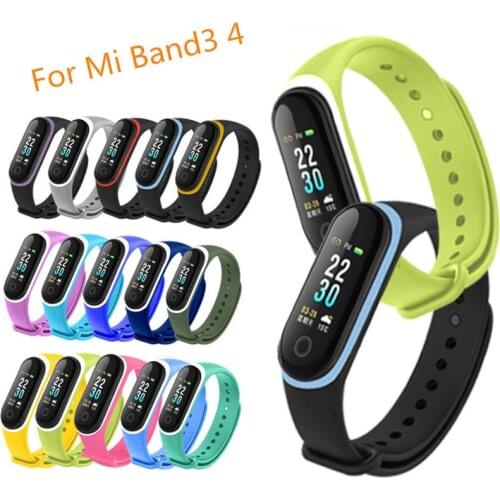 Strap For Xiaomi Mi Band 3 4 5 Silicone Wristband Bracelet Replacement For Xiaomi Band 6 MiBand 5 Wrist colour sports soft Strap
