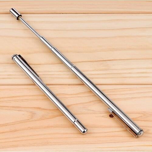 1PCS Pointer Pen Instrument Baton Section 6 Stainless Steel Telescopic Magic Ballpoint Pens Kindergarten Teacher Teaching Supply