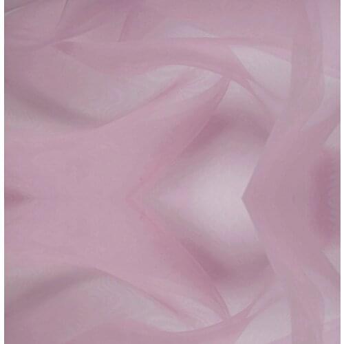 100% SILK ORGANZA 140cm width 6momme Pure Silk Fabrics Wedding Dress Fabric Pink Hard Gauz