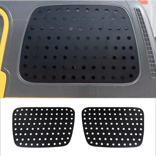 Aluminum Alloy Rear Door Window Triangle Glass Decoration Panel Cover For Jeep Wranger TJ 1997-2006