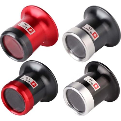 3X 4X 10X 15X Magnifying Glass Sapphire Glass Mirror Metal Lens Barrel Magnifier Loupe Watch Repair Tool Accessory Watchmaker