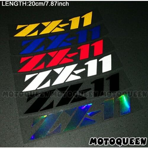 2PCS Reflective Motorcycle Wheels Fairing Helmet Side Tank Pad Decoration Logo Label Stickers Decals For ZX-11 ZX11