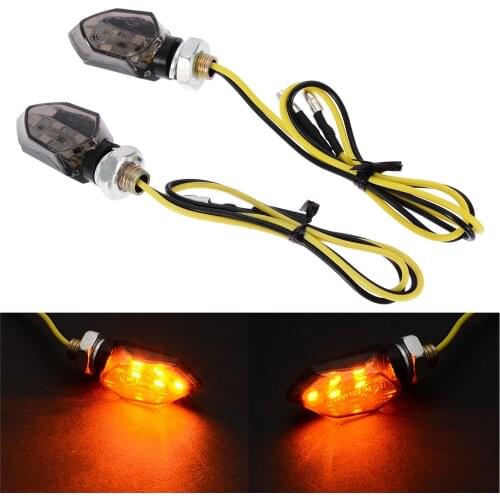 2pcs Motorbike Super Bright Lamp Mini Universal Motorcycle LED Turn Signal Indicators Light Amber Blinker Led