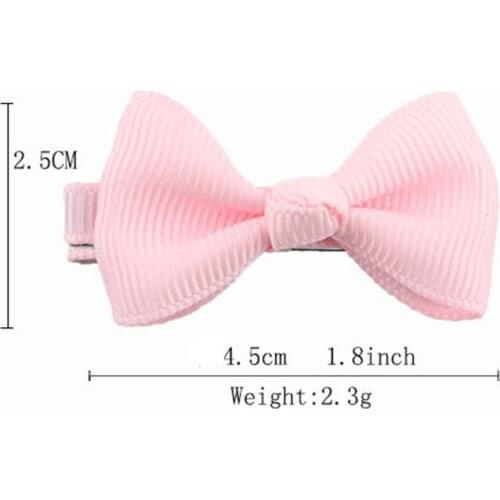 20pcs Random Colors or 1 PC Hair Bows Small Hair Clip Grosgrain Headwear Kids Ribbon Hair Boutique Accessories Girls Hairgr U3S5