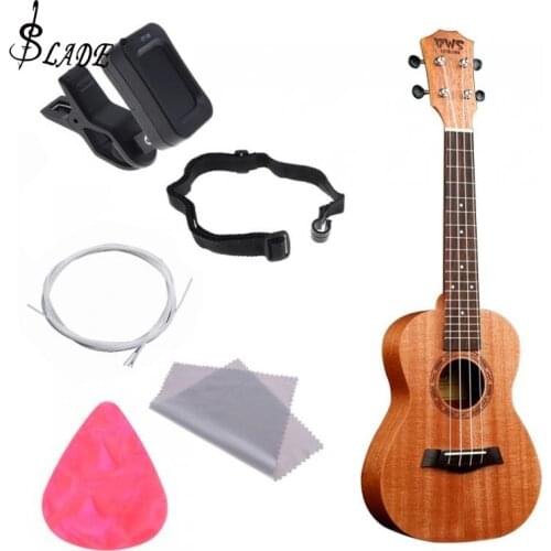 23 Inch Concert Full Kits Ukulele Wood Hawaiian Four String Guitar Mahogany Wood Ukulele Christmas Gifts
