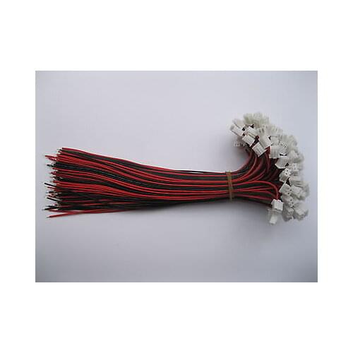 60 pcs XH 2.54mm Pitch 2 Pin Female Connector with 26AWG 200mm Leads Cable
