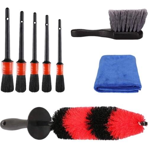 8Pieces Wheel Seam Wheel & Tire Brush Car Detailing Kit for Car Air