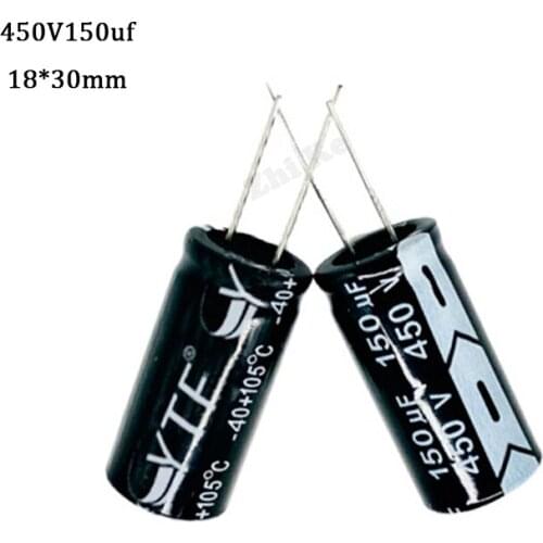3PCS/lot 450V 150UF 18*30mm Aluminum Electrolytic Capacitor 150uf 450v