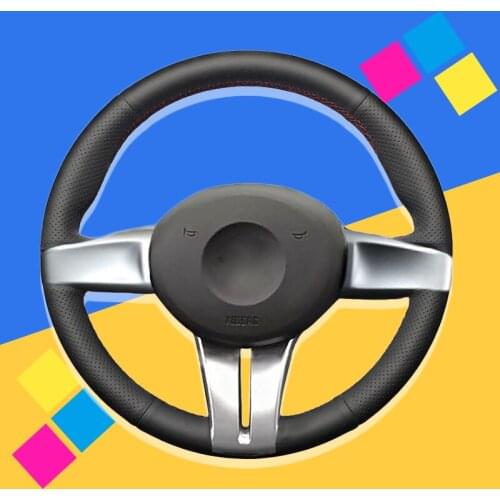 Auto Braid On The Steering Wheel Cover for BMW Z4 E85 (Roadster) 2003-2008 E86 (Coupe) 2005-2008 Interior Car Covers Car-styling