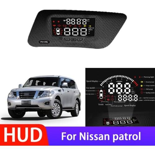 High Quality Car Head Up Display HUD For Nissan Patrol Electronic Accessories Safe Driving Screen Alarm System