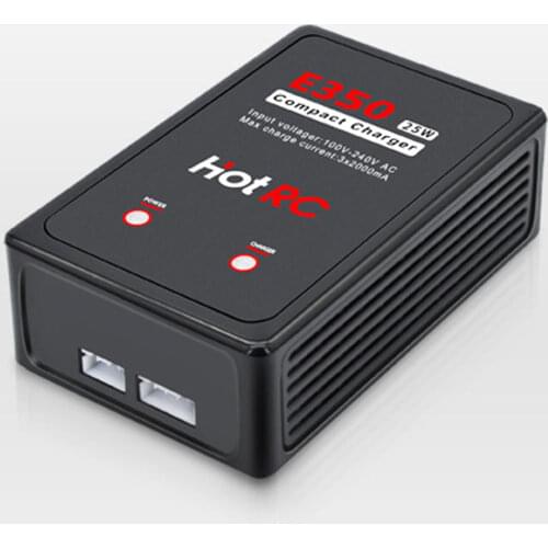 HOTRC E350 25W 3X2A 7.4V 11.1V 2-3S Balance Compact Charger for RC Model FPV Racing Freestyle Drones Helicopter Airplane