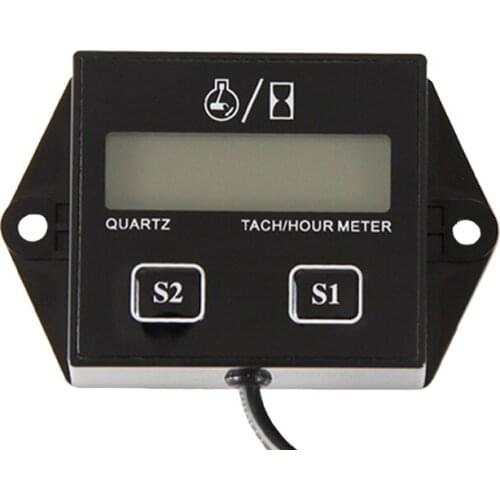 Free Shipping! Digital Resettable Petrol Engine Hour Meter Tachometer For Jet Ski,Lawn Mower,Motorcycle,ATV,Boat,Generator