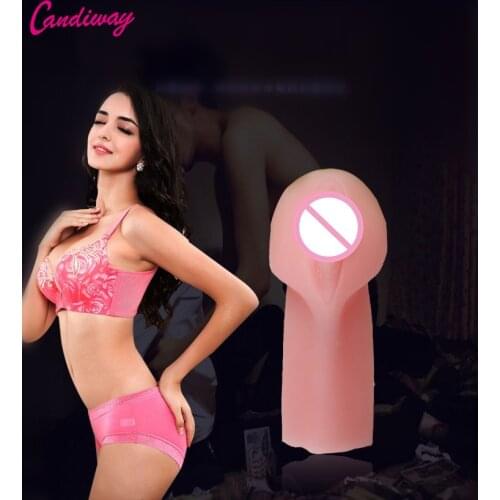 Candiway Mini Tight Artificial Vagina Real Pussy Strokers Imitate Strapon Sex Toys For Men Masturbation