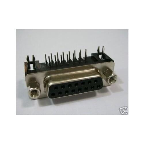 DB15 Female Right Angle PC Mounted D Connector 126