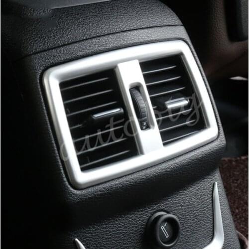 For 2016-2020 BMW X1 F48 Matte Chrome Interior Armrest Box Rear Air Vent Trims Cover