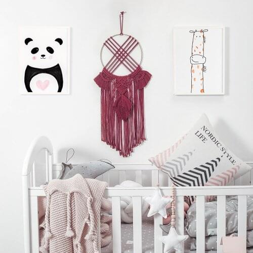 Macrame Tapestry Tie-dying Wall Haning Background Wedding Decoration Ins Nordic Creative Gift Hand Knitting Ornaments