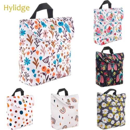 Hylidge Double Pocket Baby Diaper Bag Fashion Mummy Outdoor Protable Travel Bag Nappy Waterproof Stroller Storage Bag Wet Bag