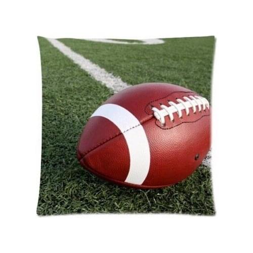 Customized Football Ball Pitch Grass Sports Ball Luxury Two Sides Square Zippered Throw Pillowcases Nice Pillow Protector