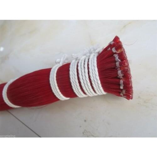 50 hanks 85cm red color natural horsetail