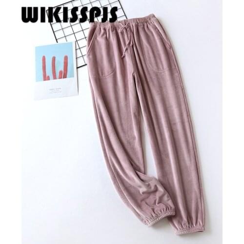 Pajamas Women Autumn and Winter New Loose Casual Lovers Home Pants Warm Pants Womans Lounge Wear Bottoms Womens Sleepwear