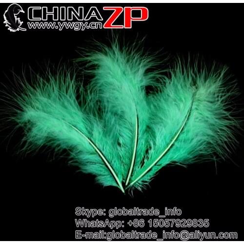 Manufacturer in CHINAZP Factory 200pcs/lot Selected Prime Quality Dyed Mint Green Loose Turkey Marabou Feathers