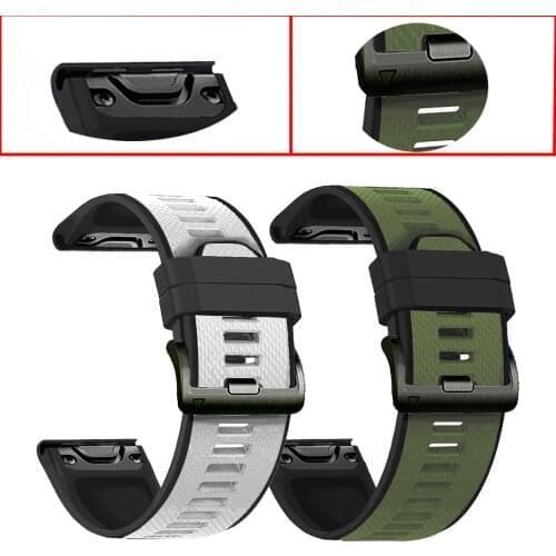 22mm Silicone Quick Easy Fit Strap For Garmin Fenix 5 Plus 6 Pro/Approach S62/Forurenner 945 935 Smartwatch Wristband Bracelet