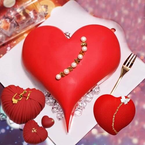 Meibum Valentines Day Silicone Cake Molds Chocolate Moulds Anniversary Heart Mousse Pastry Baking Tools Kitchen Bakeware Set