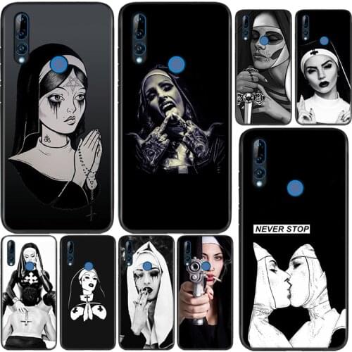 Silicone Cover Sister Style Nun Sexy Girl For Huawei Honor 9 9X 9N 8S 8C 8X 8A V9 8 7S 7A 7C Pro lite Prime Play 3E Phone Case