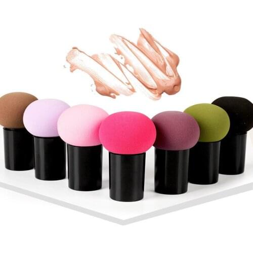 1pc Makeup Sponge with Box Cute Mushroom Head Cosmetic Dry Wet Dual Purpose Powder Puff Large with Tamp Box Package T0673