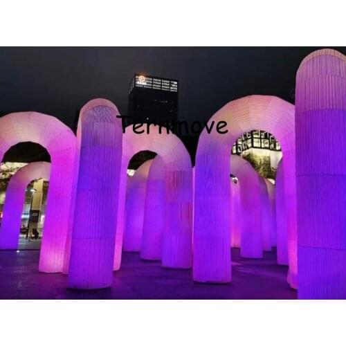 LED lighting inflatable arch archway for event color change romantic decorative arch for wedding party shopping mall decoration