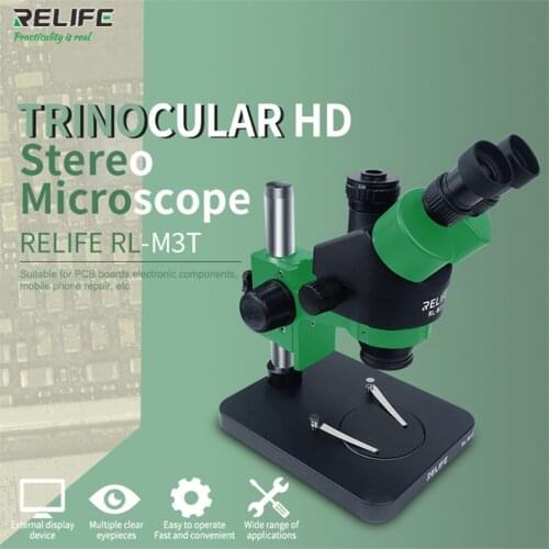 Trinocular Stereo Microscope SunShine Mobile Phone Repair Tool RL- M3T 7-45 Times Continuous Zoom 4800W 3800W Pixel Multi-Pack