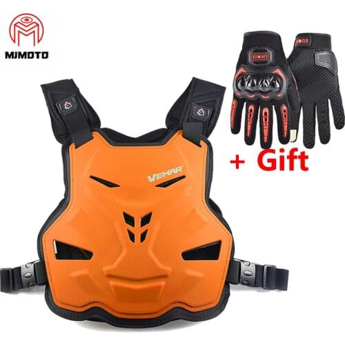 VEMAR Motorcycle Armor Vest+Gloves Racing Motorcross Body Armor Back Spine Protection Gear Motorcycle Chest Back Protector Armor